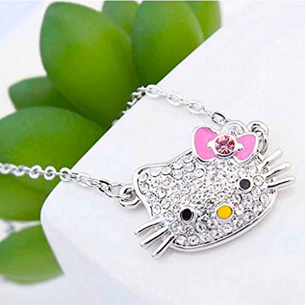 hello kitty pink necklace